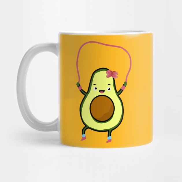 Avocado playing jump rope by Deni id